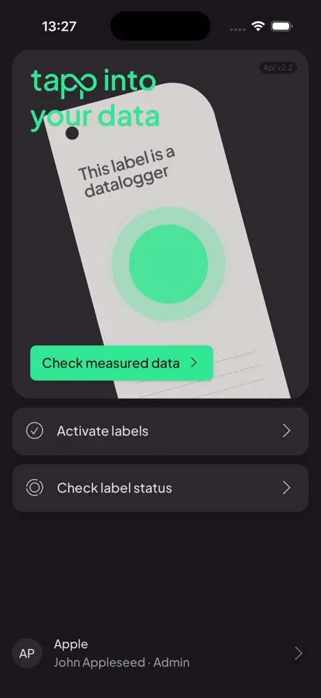Tapp app: Home
